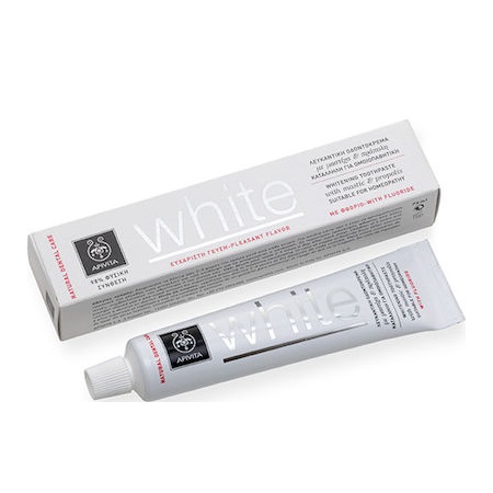 Apivita White Toothpaste Λευκαντική Οδοντόκρεμα με Μαστίχα & Πρόπολη 75ml