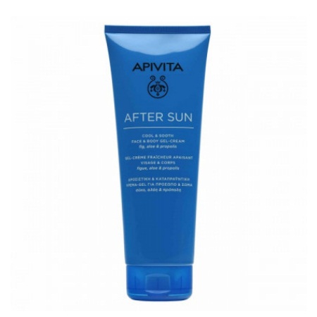Apivita After Sun Cooling Cream-Gel Fig & Aloe Δροσιστική Ενυδατική Κρέμα - Τζελ Προσώπου & Σώματος Για Μετά Τον Ήλιο Με Σύκο Και Αλόη 200ml