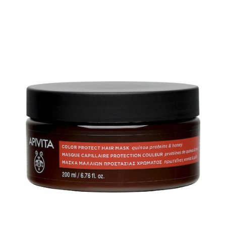 Apivita Hair Mask Μάσκα Μαλλιών Προστασίας Χρώματος με Πρωτεΐνες Κινόα & Μέλι 200ml