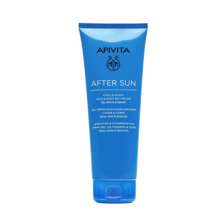 Apivita After Sun Δροσιστική Κρέμα Gel Για Πρόσωπο & Σώμα Με Σύκο, Αλόη και Πρόπολη 200ml