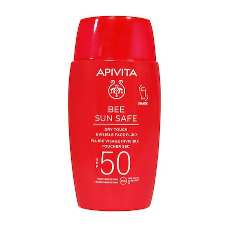 Apivita Bee Sun Safe Dry Touch Invisible Face Fluid Λεπτόρρευστη Αντιηλιακή Κρέμα Προσώπου SPF50 50ml
