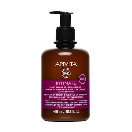 Apivita Intimate Lady Daily Gentle Creamy Cleanser Gel Κρεμώδες Τζελ Καθαρισμού Για Την Ευαίσθητη Περιοχή με Αλόη & Πρόπολη 300ml