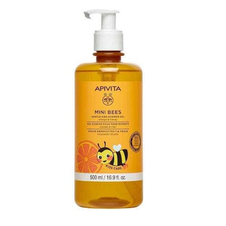 Apivita Mini Bees Gentle Kids Shower Gel Απαλό Παιδικό Αφρόλουτρο με Μέλι & Πορτοκάλι 500ml