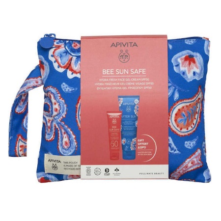 Apivita Πακέτο Bee Sun Safe Hydra Fresh Face Gel-Cream SPF50 50ml + Δωρο After Sun Gel Προσώπου & Σώματος 100ml + Νεσεσέρ