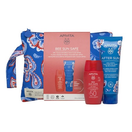 Apivita Πακέτο Bee Sun Safe Dry Touch Spf50 Invisible Face Fluid 50ml + ΔΩΡΟ After Sun Cool & Sooth Gel Cream 100ml