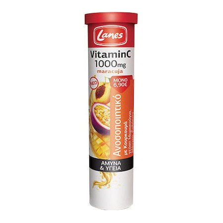 Lanes Vitamin C 1000mg Maracuja Συμπλήρωμα Διατροφής 20 Tabs