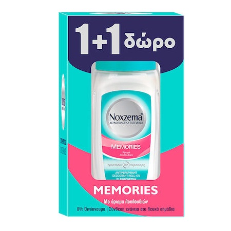 Noxzema Memories Roll-On 48h Προστασία Με Άρωμα Λουλουδιών 50ml 1+1 ΔΩΡΟ