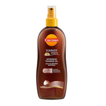 Carroten Summer Dreams Intensive Tanning Oil Λάδι για Έντονο Μαύρισμα με Άρωμα Καρύδας σε Σπρέι 200ml