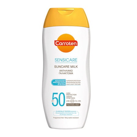 Carroten Milk Sensitive Suncare Milk Αντηλιακό Γαλάκτωμα Σώματος SPF50+ 200ml