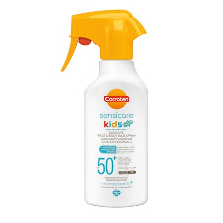 Carroten Kids Sensicare Suncare Face & Body Milk Spray Παιδικό Αντηλιακό Γαλάκτωμα για Πρόσωπο και Σώμα SPF50+ 300ml