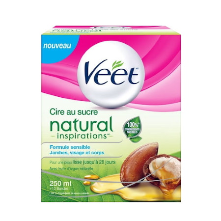 Veet Natural Inspirations with Natural Argan Oil Ζεστό Κερί Αποτρίχωσης με Αργανέλαιο 250ml