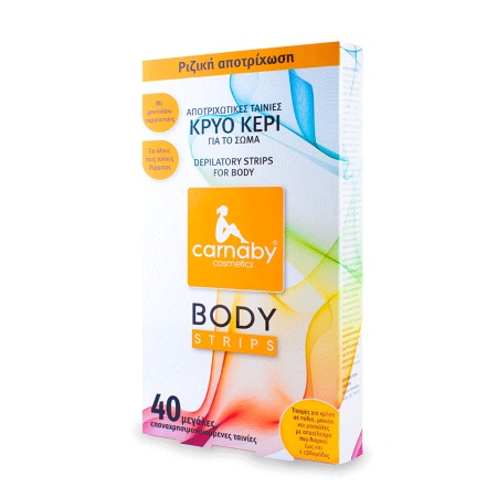 Carnaby Body Strips Αποτριχωτικές Ταινίες Σώματος με Κρύο Κερί Μεγάλες 40 τεμάχια