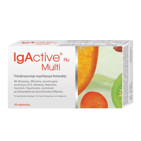 IgActive Multi Flu Πολυβιταμινούχο Συμπλήρωμα Διατροφής 30 κάψουλες