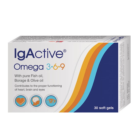 IgActive Συμπλήρωμα Διατροφής Omega 3,6,9 1000mg 30 μαλακές κάψουλες