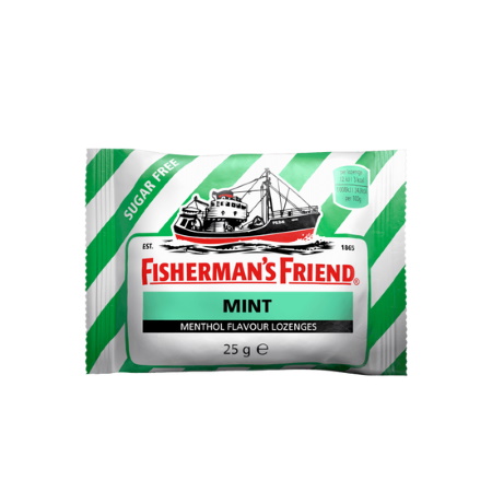 Fishermans Friend Καραμέλες Μέντα Sugar free (ΠΡΑΣΙΝΟ) 25gr 12τεμάχια