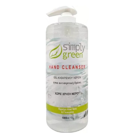 Simply Green Αντισηπτικό Χεριών με Aloe Vera και Γλυκερίνη 1000ml