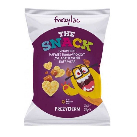 Frezylac The Snack Βιολογικές Καρδιές Καλαμποκιού με Αλατισμένη Καραμέλα 30gr