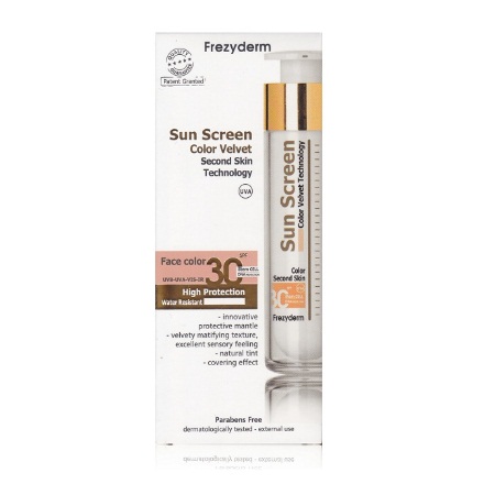 Frezyderm Sun Screen Color Velvet Αντιηλιακό Προσώπου με Χρώμα SPF30 50ml