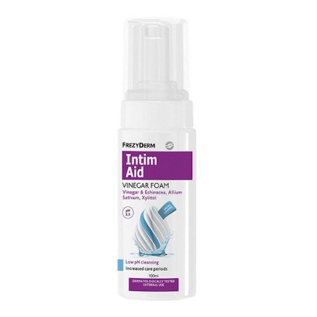 Frezyderm Intim Aid Vinegar Foam Ειδικός Αφρός Καθαρισμού Ευαίσθητης Περιοχής Περίοδος Αυξημένης Φροντίδας με Ξύδι 100ml