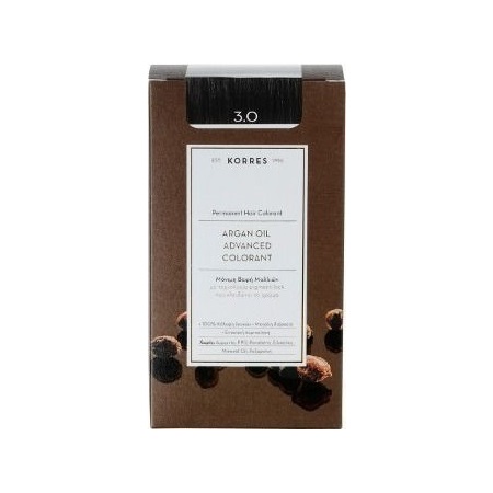 Korres Argan Oil Advanced Colorant 3.0 Βαφή Μαλλιών Καστανό Σκούρο 50ml