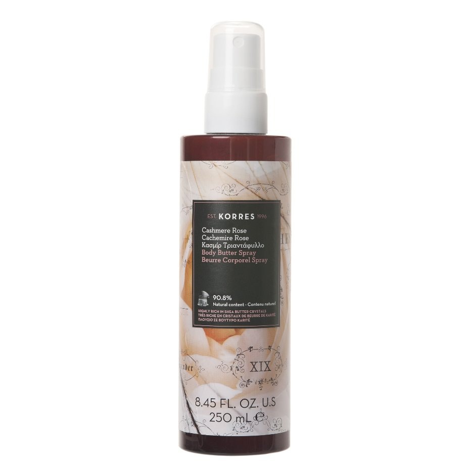 Korres Body Butter Spray Cashmere - Ενυδατικό Σπρέι Σώματος Με Άρωμα Κασμίρ Τριαντάφυλλο 250ml