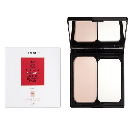 Korres Wild Rose Brightening Powder Πούδρα Άγριο Τριαντάφυλλο Λεπτής Υφής Για Σταθεροποίηση Του Μακιγιάζ Απόχρωση WRP1 10gr