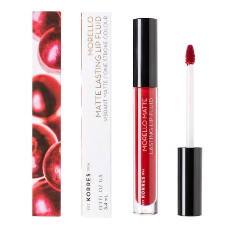 Korres Morello Matte Lasting Lip Fluid 59 Brick Red Υγρό Κραγιόν 3.4ml