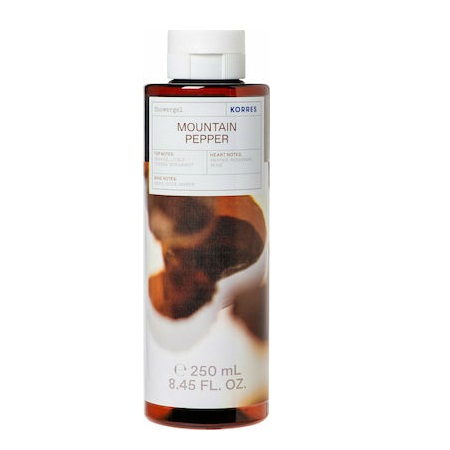 Korres Mountain Pepper Shower Gel Ανδρικό Αφρόλουτρο με Ενυδατικούς Παράγοντες 250ml