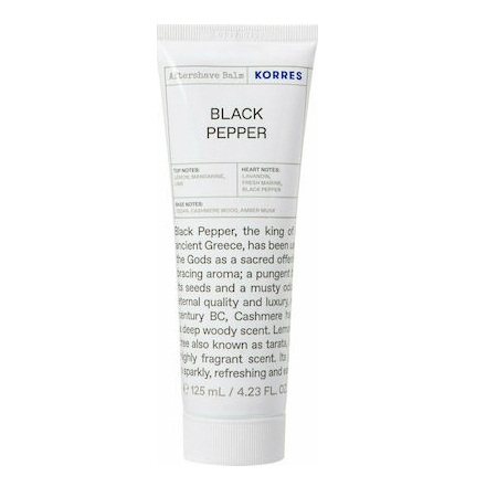 Korres Black Pepper Aftershave Ενυδατικό Γαλάκτωμα Για Μετά Το Ξύρισμα 125ml