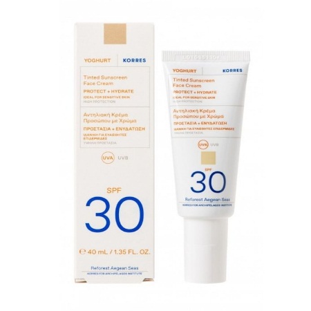 Korres Yoghurt Sunscreen Face Αντηλιακή Κρέμα Προσώπου με Χρώμα SPF30 40ml