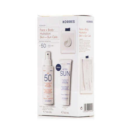 Korres PROMO PACK Αντηλιακό Γαλάκτωμα Spray Για Πρόσωπο & Σώμα SPF50 150ml + ΔΩΡΟ After Sun Gel 50ml