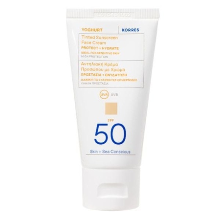 Korres Yoghurt Tinted Sunscreen Face Cream Αντηλιακή Κρέμα Προσώπου με Χρώμα SPF50 50ml