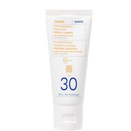 Korres Yoghurt Tinted Face Sunscreen SPF30 Αντηλιακή Κρέμα Προσώπου με Χρώμα 50ml