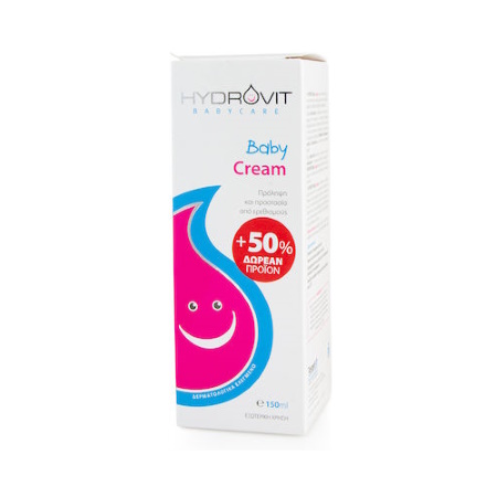 Hydrovit Babycare Baby Cream Βρεφική Ενυδατική Κρέμα για την Πρόληψη & Προστασία από Ερεθισμούς 150ml