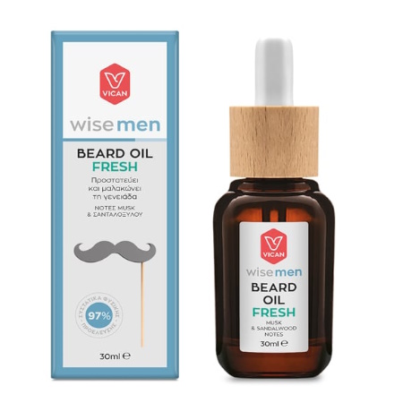 Vican Wise Men Beard Oil Fresh Λάδι για τη γενειάδα του άνδρα 30ml