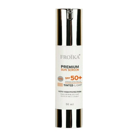 Froika Premium Sun Screen Tinted Light Αντηλιακή Κρέμα Προσώπου με Χρώμα Ανοιχτή Απόχρωση SPF50+ 50ml