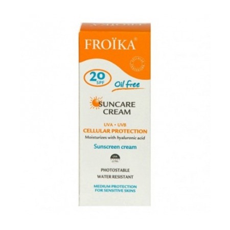 Froika Suncare Cream SPF20 Oil Free Αντηλιακή Κρέμα Προσώπου για Λιπαρό Δέρμα με Τάση Ακμής 50ml