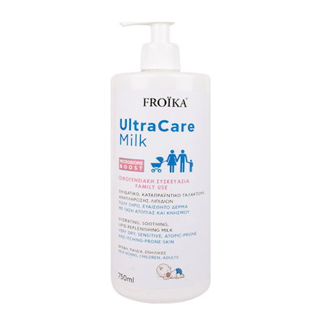 Froika UltraCare Milk Ενυδατικό Καταπραϋντικό Γαλάκτωμα για Πολύ Ξηρό Ευαίσθητο Δέρμα με Τάση Ατοπίας & Κνησμού 750ml
