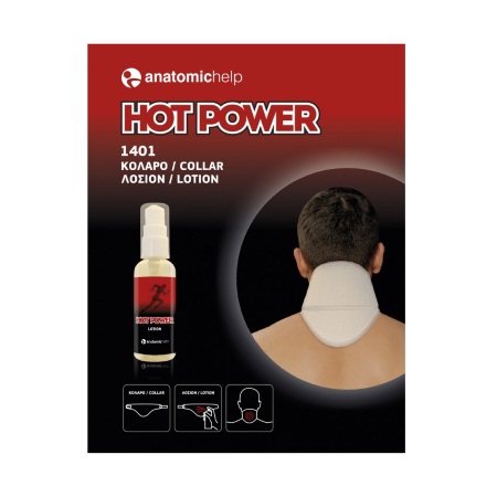 Anatomic Help 1401 Hot Power Cervical Collar With Soothing Lotion Αυχενικό Κολάρο με Καταπραϋντική Λοσιόν
