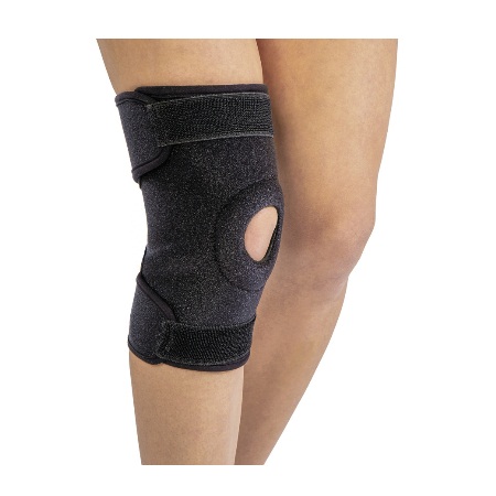 Anatomic Help 0555 Επιγονατίδα Απλή Με Τρύπα One Size Μαύρη 1 Τεμάχιο