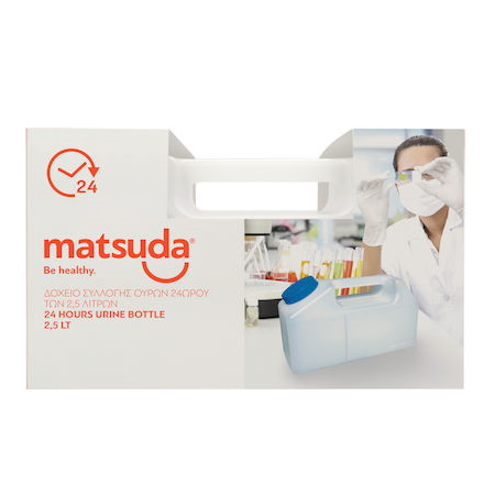 Matsuda δοχείο ούρων 24ωρου οριζόντιο με χερούλι 2,5lt