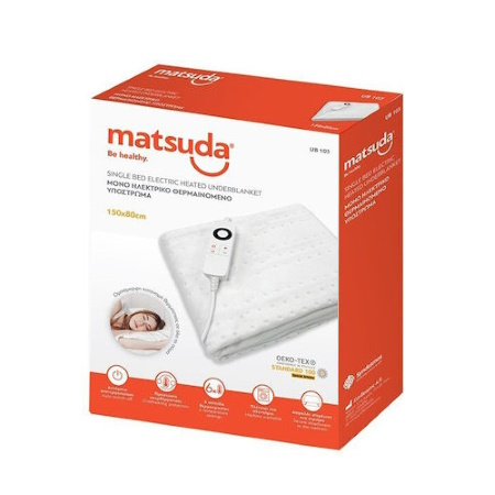 Matsuda UB 103 Μονό Ηλεκτρικό Υπόστρωμα Πλενόμενο Λευκό 100W 80x150εκ.