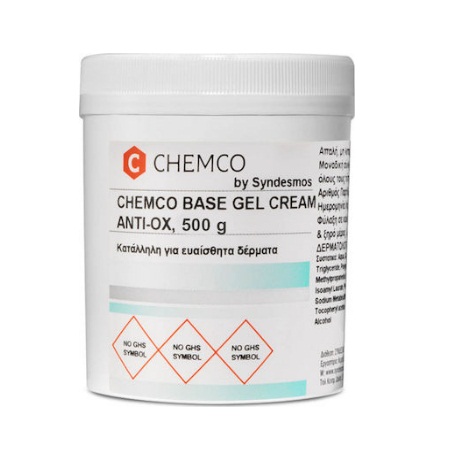Chemco Base Gel Cream Anti-Ox Βάση για Γαληνικά Σκευάσματα Κατάλληλη Για Όλους Τους Τύπους Δέρματος 500gr