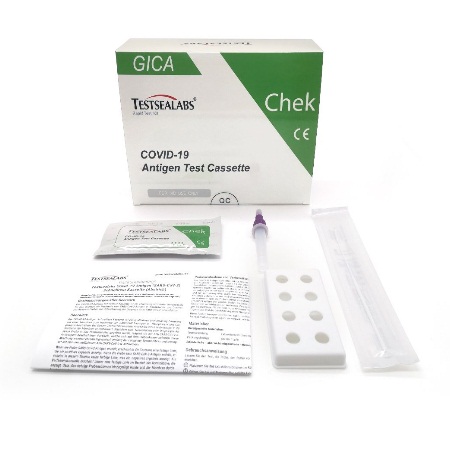 TestSeaLabs Covid-19 Antigen Rapid Test Cassette Διαγνωστικό Τεστ Αντιγόνων Covid-19 25 Τεμάχια