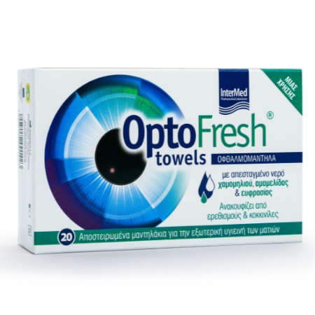 OptoFresh Towels Οφθαλμομάντηλα 20 Τεμάχια