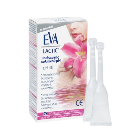 Intermed Eva Lactic Gel pH3,8 9x5gr Προγεμισμένα Σωληνάρια Μιας Χρήσεως 45ml