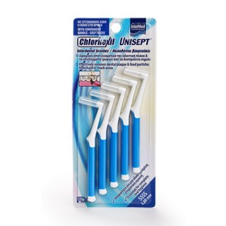 Intermed Chlorhexil Interdental Brushes ssss 0.6mm Μεσοδόντια βουρτάσκια καθαρισμού με λαβή 5 τεμάχια