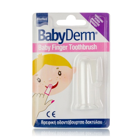 Intermed Babyderm Baby Finger Toothbrush Βρεφική Οδοντόβουρτσα Δακτύλου 1 τεμάχιο