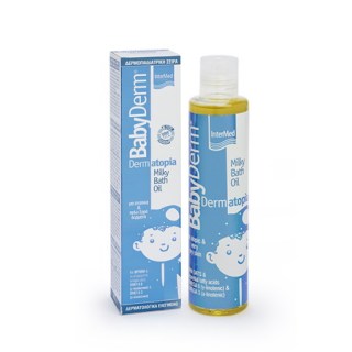 Intermed Babyderm Dermatopia Milky Bath Oil Γαλακτώδες Λάδι Μπάνιου για ατοπικά & πολύ ξηρά δέρματα 200ml