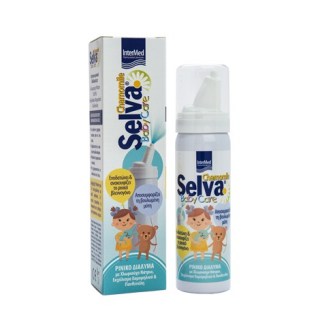 Intermed Selva Baby Care Chamomile Ρινικό Διάλυμα Με Χλωριούχο Νάτριο Εκχύλισμα Χαμομηλιού & Πανθενόλη 50ml